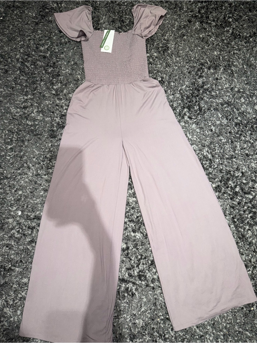 Threads 4 Thought Mauve Wide-Leg Smocked Jumpsuit